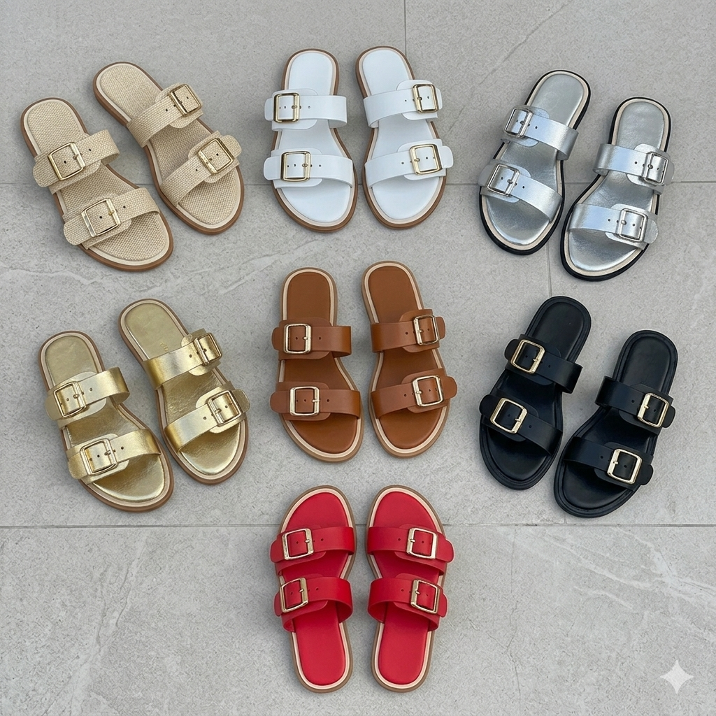 Sandalia "Double Buckle"