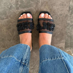 Sandalia Plana "Dalia Black"