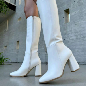 Bota Alta de Tacón Robusto