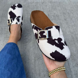 Mocasines "Black & White Cow"
