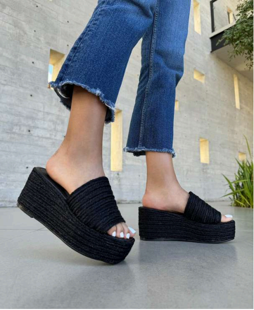 Sandalias de Plataforma Corrida con Doble Hebilla - Image 2