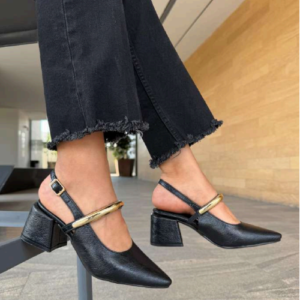 Zapatilla Slingback "Midnight Gold"